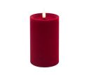 Voir la slide Grande bougie LED pilier velours rouge flocké flamme LED timer intégré Ø10cm H15cm - Lilosquare