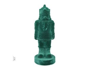Figurine casse-noisette soldat en velours floqué vert sapin H31cm - Lilosquare
