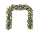 Voir la slide Guirlande de sapin artificielle enneigée avec LED blanc chaud et pommes de pin 270cm - Lilosquare