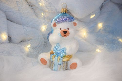 ourson bleu mon premier Noël 