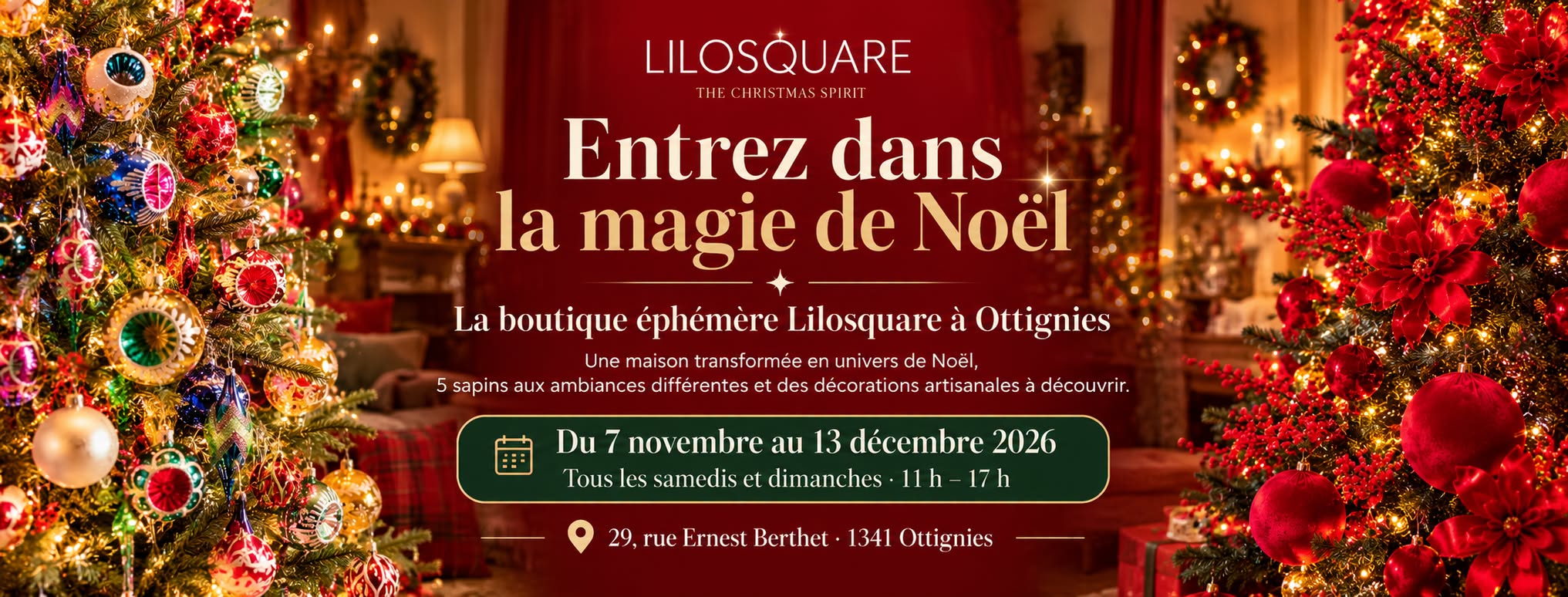 Lilosquare — Step into the magic of Christmas, pop-up store in Ottignies from November 7 to December 13, 2026